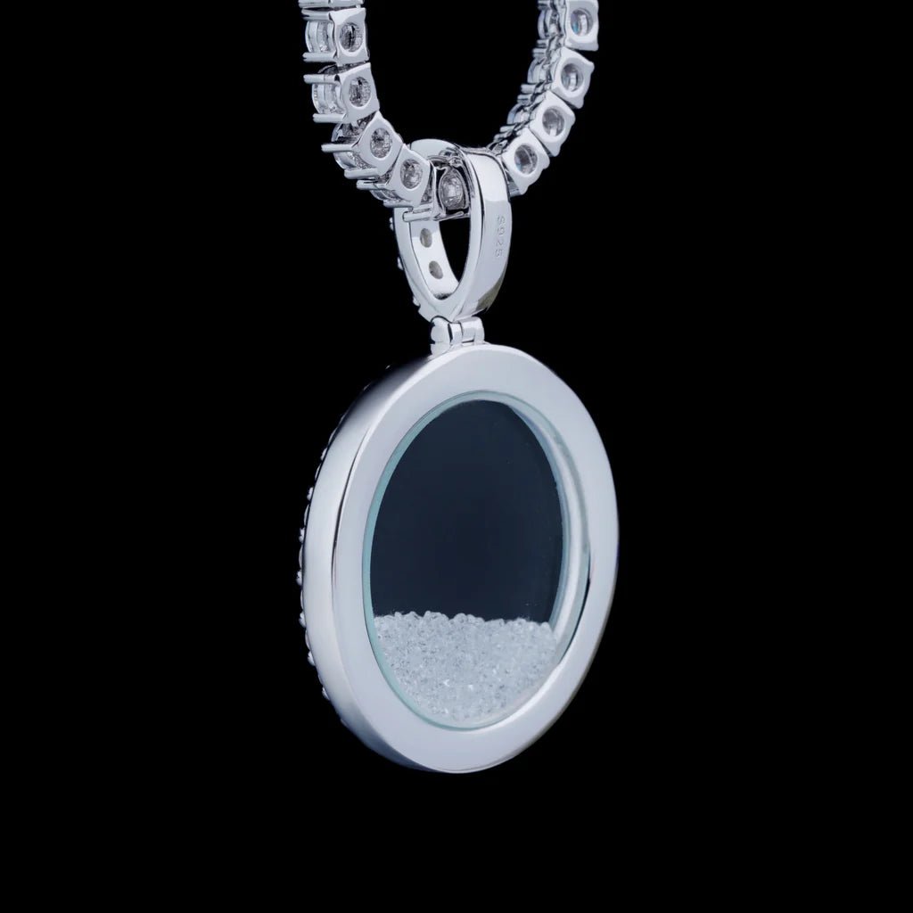 925S Round Ice Crystal Pendant - 35mm - TONGSHOP / Length:16 / Length:18