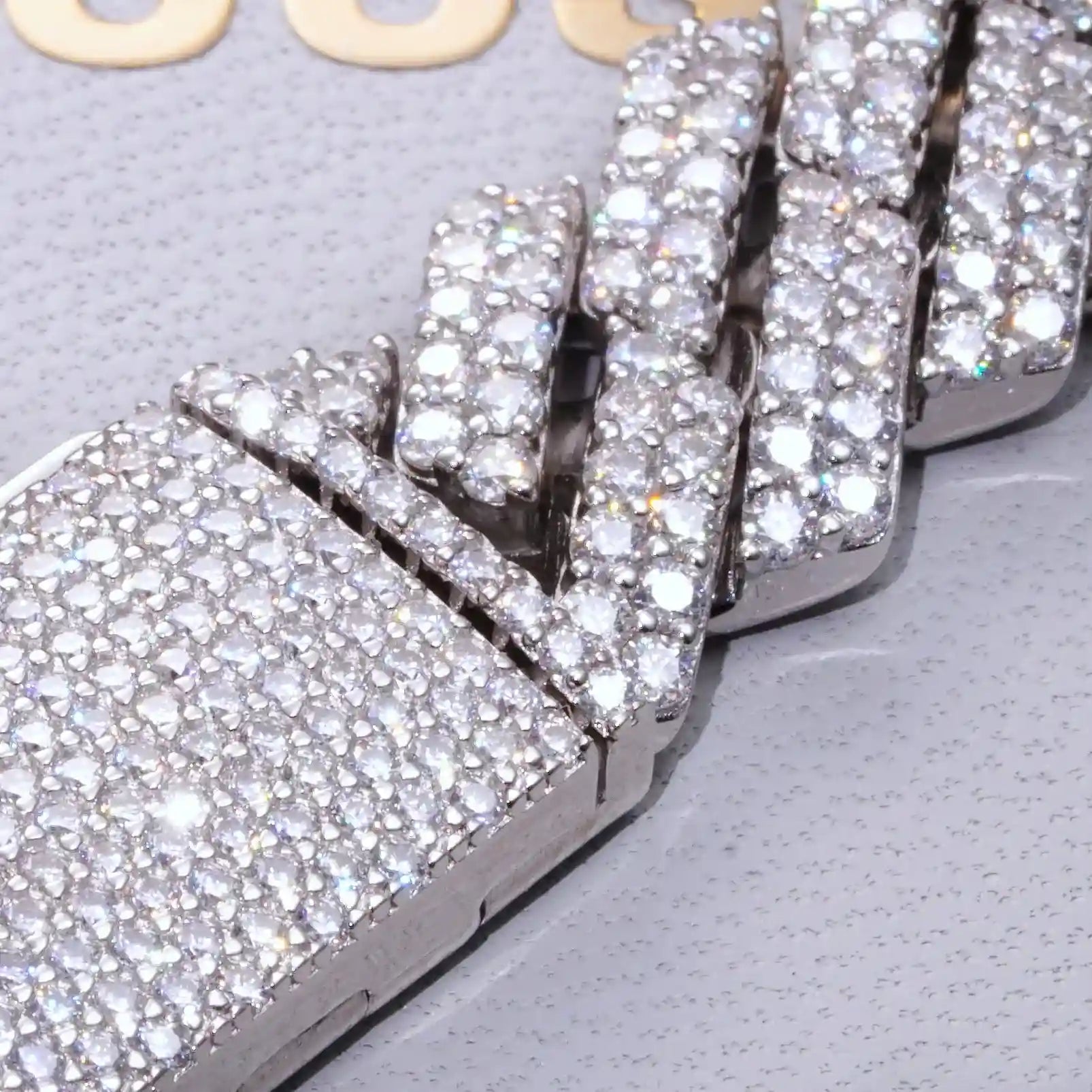 925S & VVS Moissanite 12MM Prong Cuban Bracelet - TONGSHOP / best - selling - moissanite / BestValue