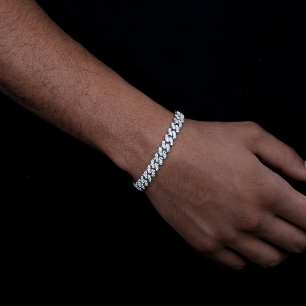 925S & VVS Moissanite 8.5MM Cuban Bracelet - TONGSHOP / BestValue / featured
