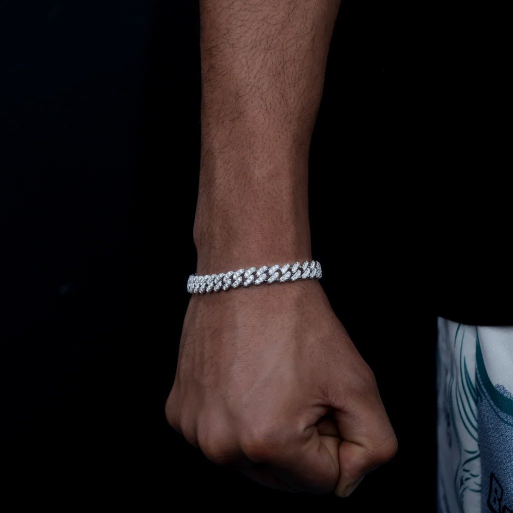 925S & VVS Moissanite 8.5MM Cuban Bracelet - TONGSHOP / BestValue / featured