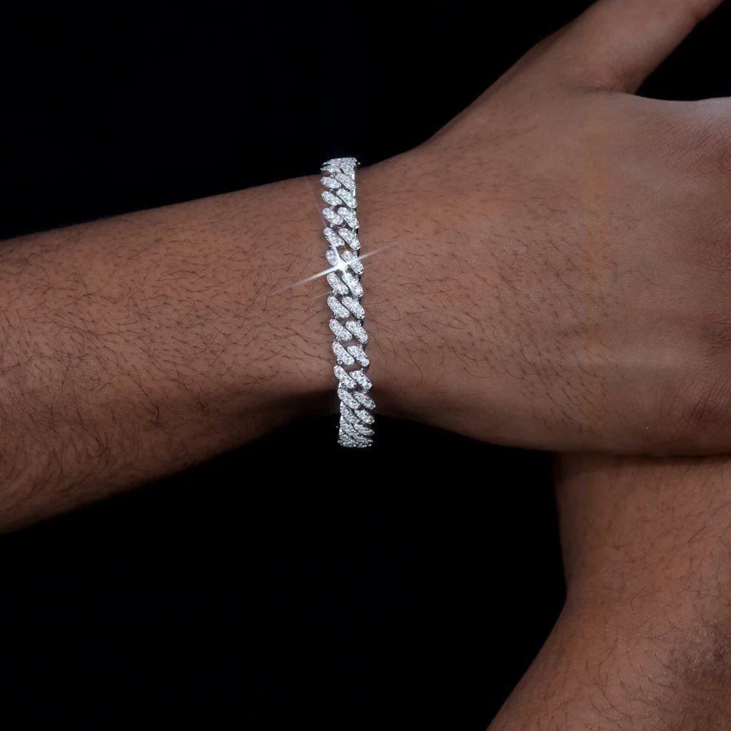 925S & VVS Moissanite 8.5MM Cuban Bracelet - TONGSHOP / BestValue / featured