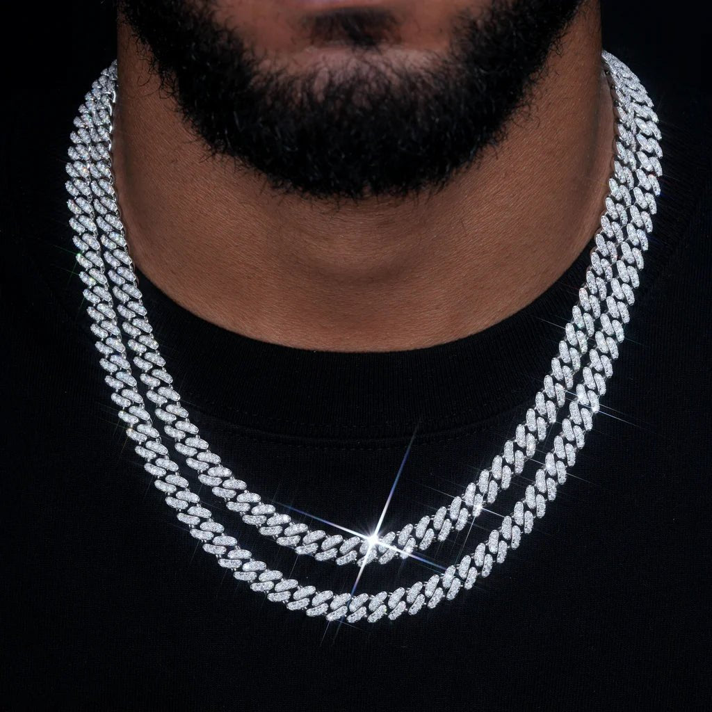 S925 & VVS Moissanite Cuban Link Chain - 8.5mm - TONGSHOP