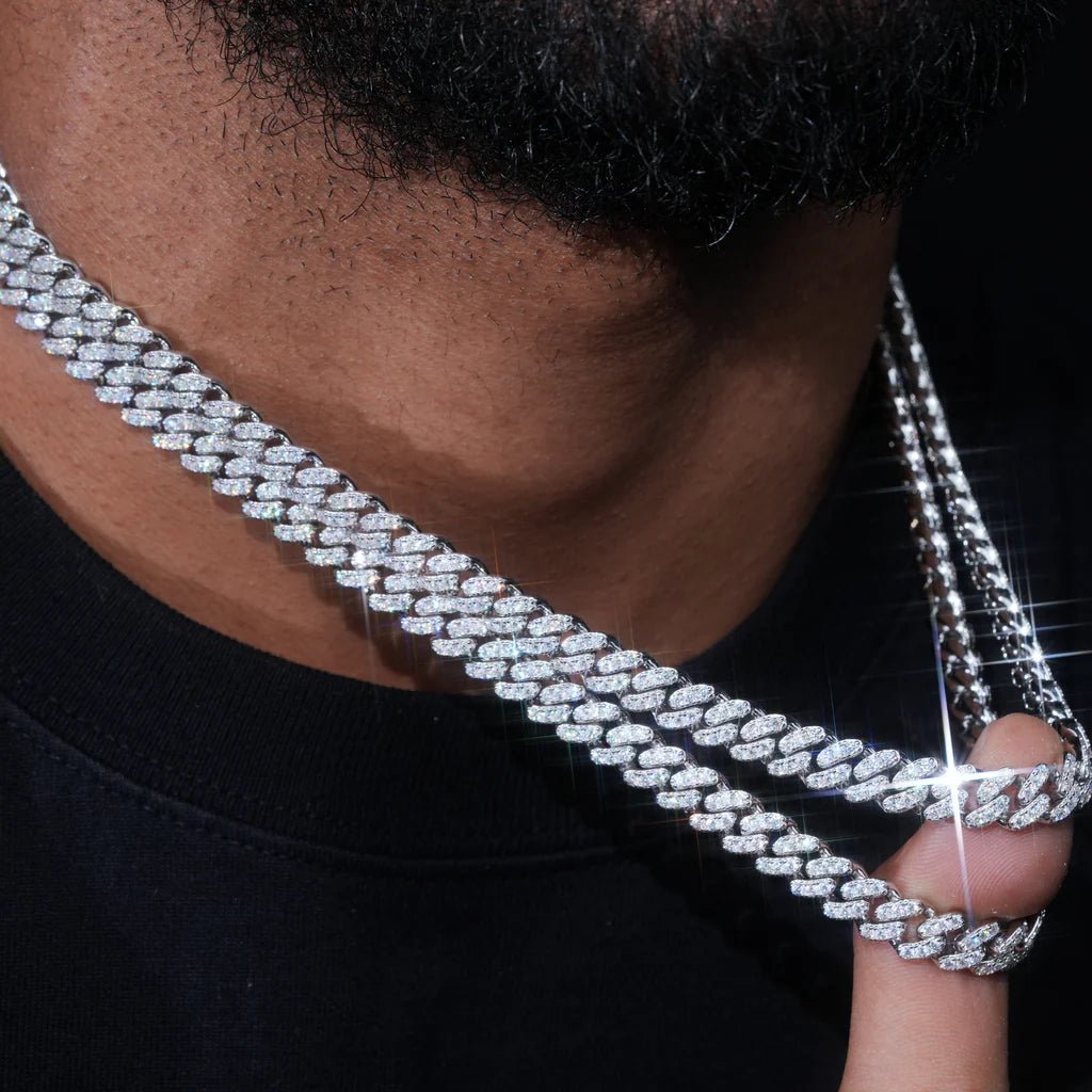 S925 & VVS Moissanite Cuban Link Chain - 8.5mm - TONGSHOP