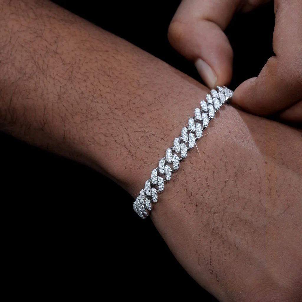 925S & VVS Moissanite 8.5MM Cuban Bracelet - TONGSHOP / BestValue / featured