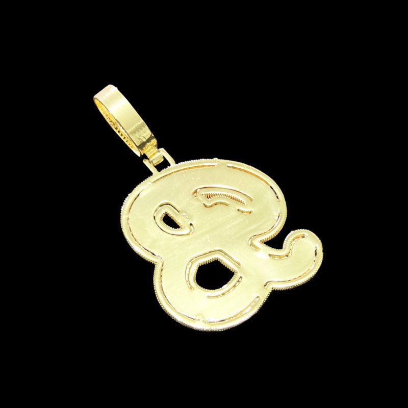 A - F Alphabet Pendant - 65mm - TONGSHOP / Length:16 / Length:18