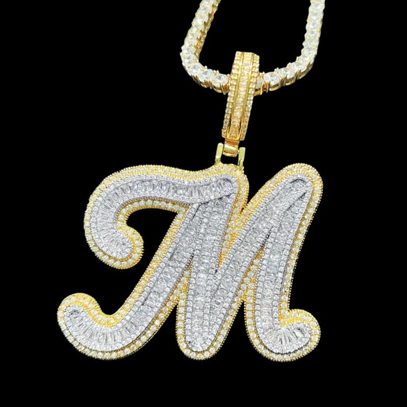 A - F Alphabet Pendant - 65mm - TONGSHOP / Length:16 / Length:18