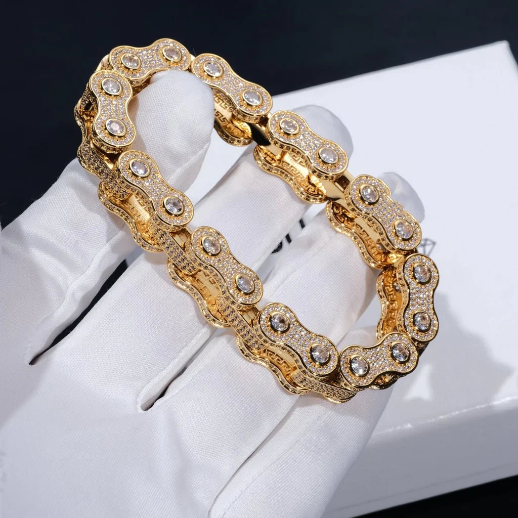 BIKE CHAIN LINK ICED HIP HOP BRACELET - TONGSHOP / BestValue / BIKE CHAIN LINK ICED HIP HOP BRACELET