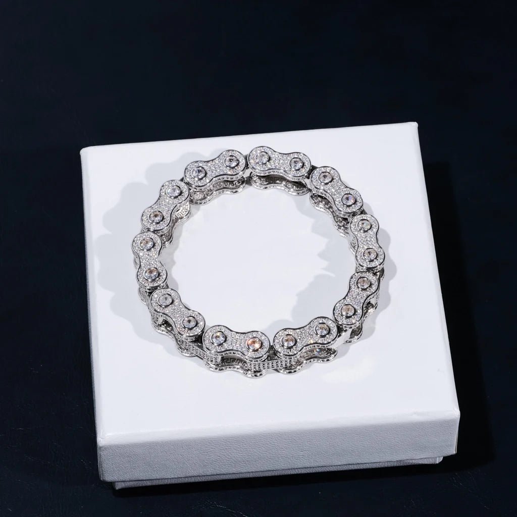 BIKE CHAIN LINK ICED HIP HOP BRACELET - TONGSHOP / BestValue / BIKE CHAIN LINK ICED HIP HOP BRACELET