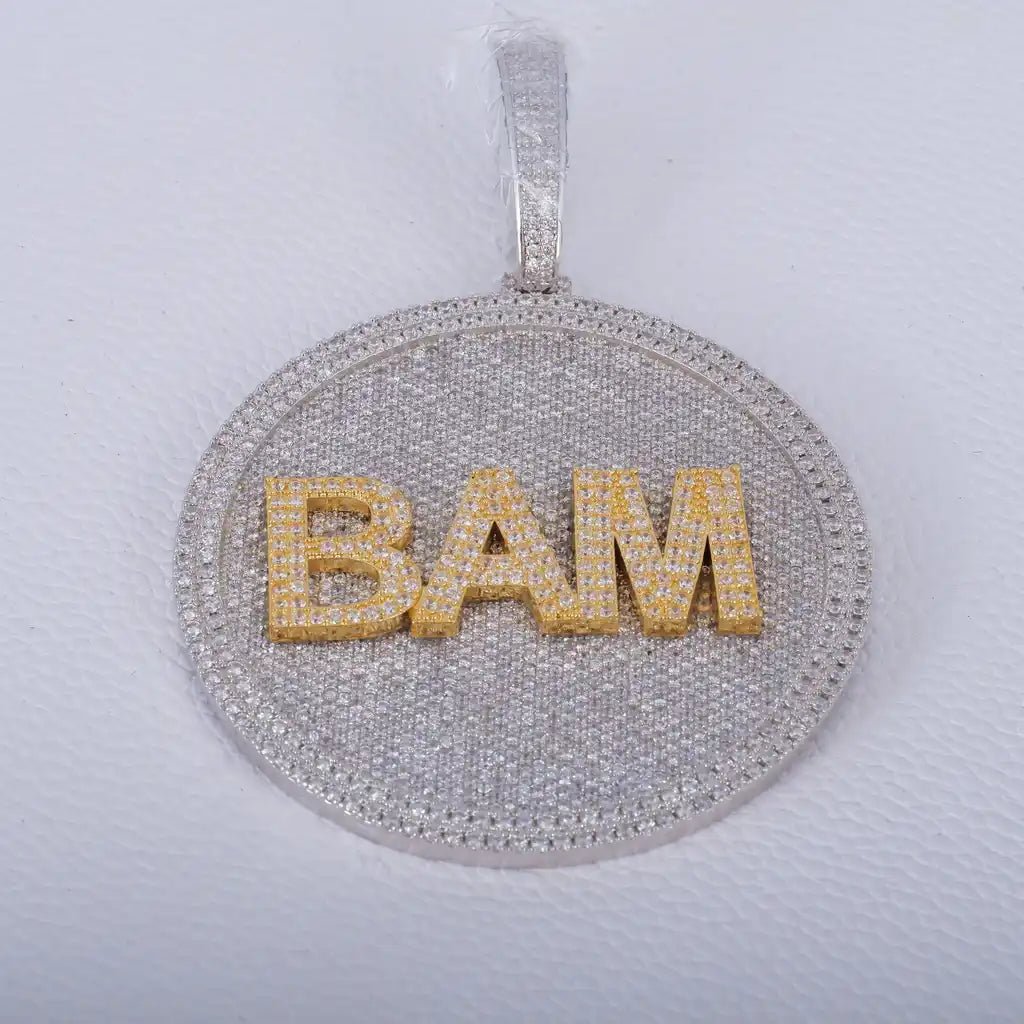3D CUSTOM LETTER NECKLACE BIG DISC PENDENTS - TONGSHOP / /