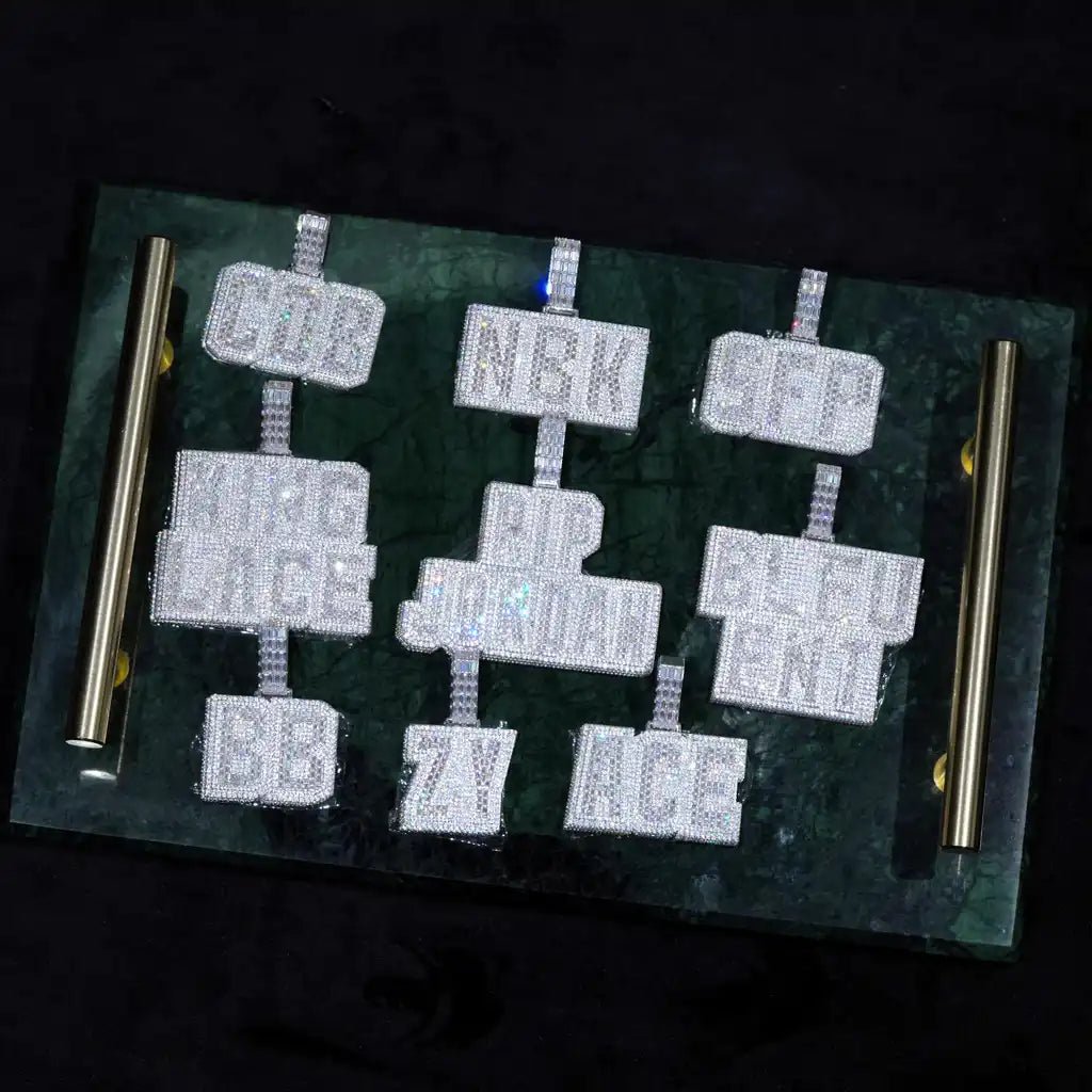 CUSTOM LETTERS BAGUETTE TWO LAYER NECKLACE - TONGSHOP / /