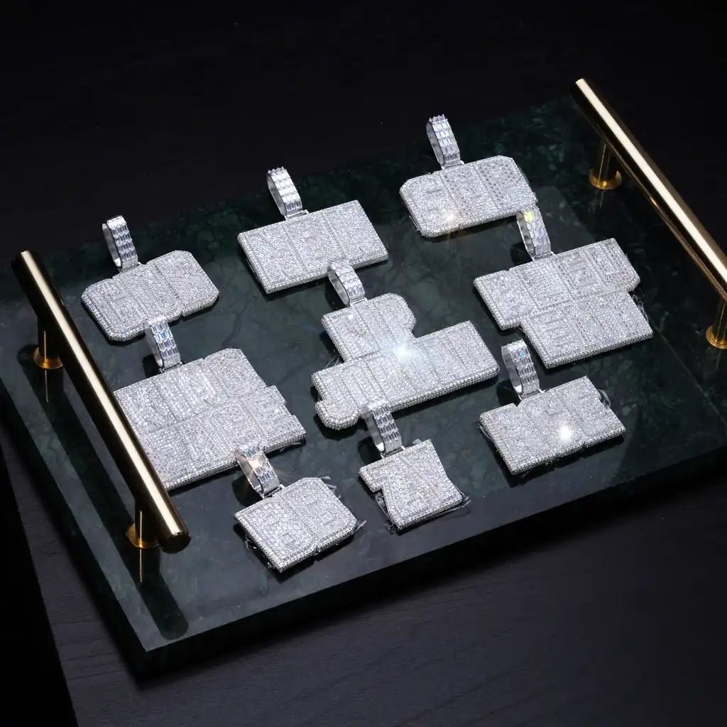 CUSTOM LETTERS BAGUETTE TWO LAYER NECKLACE - TONGSHOP / /