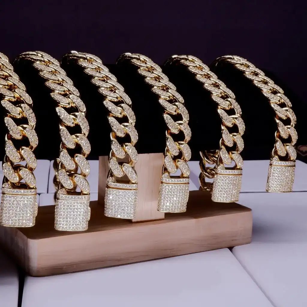 13MM 18K Gold-Plated Classic Miami Cuban Link Bracelet