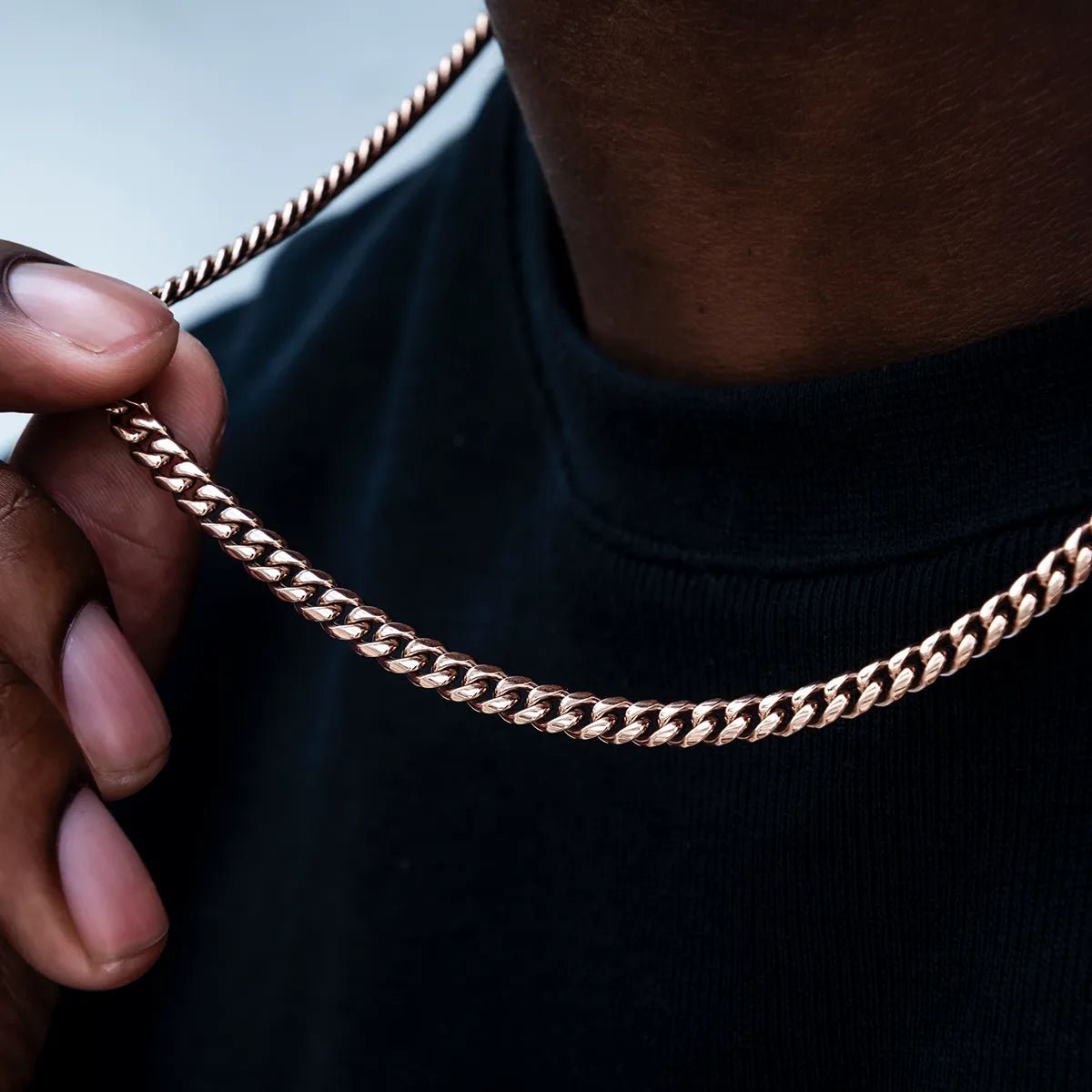 Cuban Link Chain in Rose Gold - 5mm - TONGSHOP / bogo - data - info - test / bogo - eligible - product