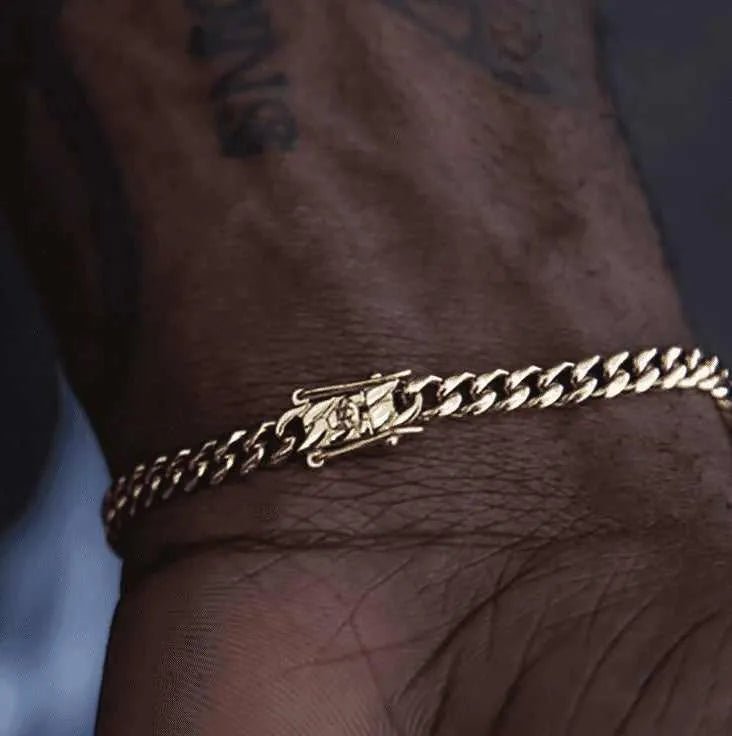Cuban Link Bracelet in Yellow Gold - 5mm - TONGSHOP / Banger / bogo - data - info - test