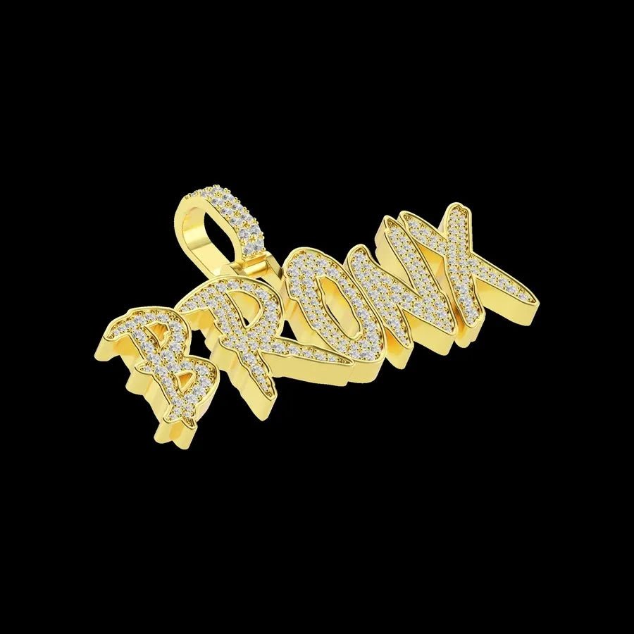 Custom CokeBoys Font Pendant in Yellow Gold - TONGSHOP / Color:White Gold / Length:16 / Length:18