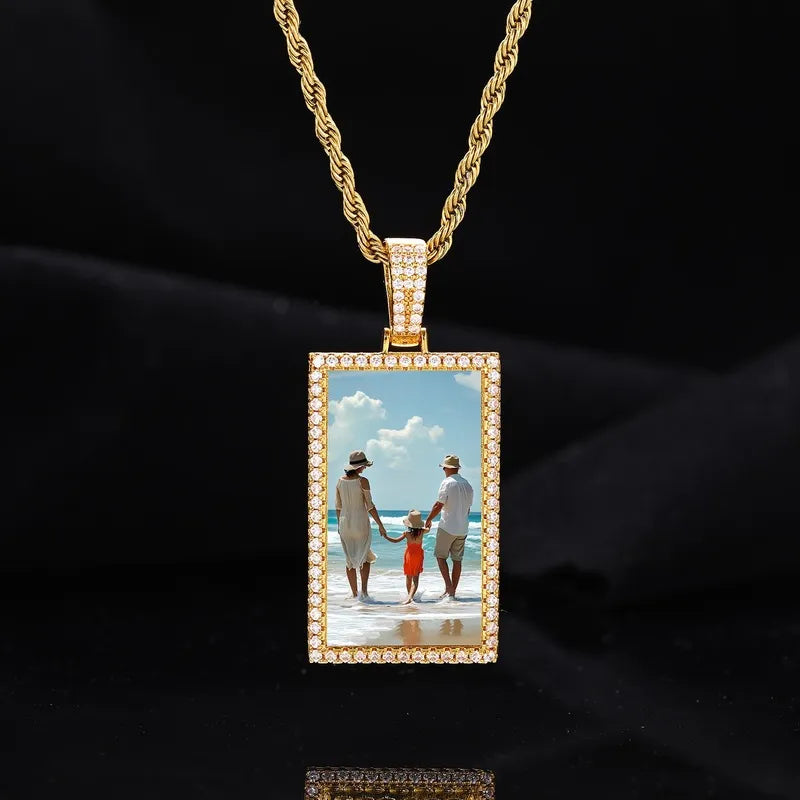 Custom Photo Rectangular Pendant - 25mm