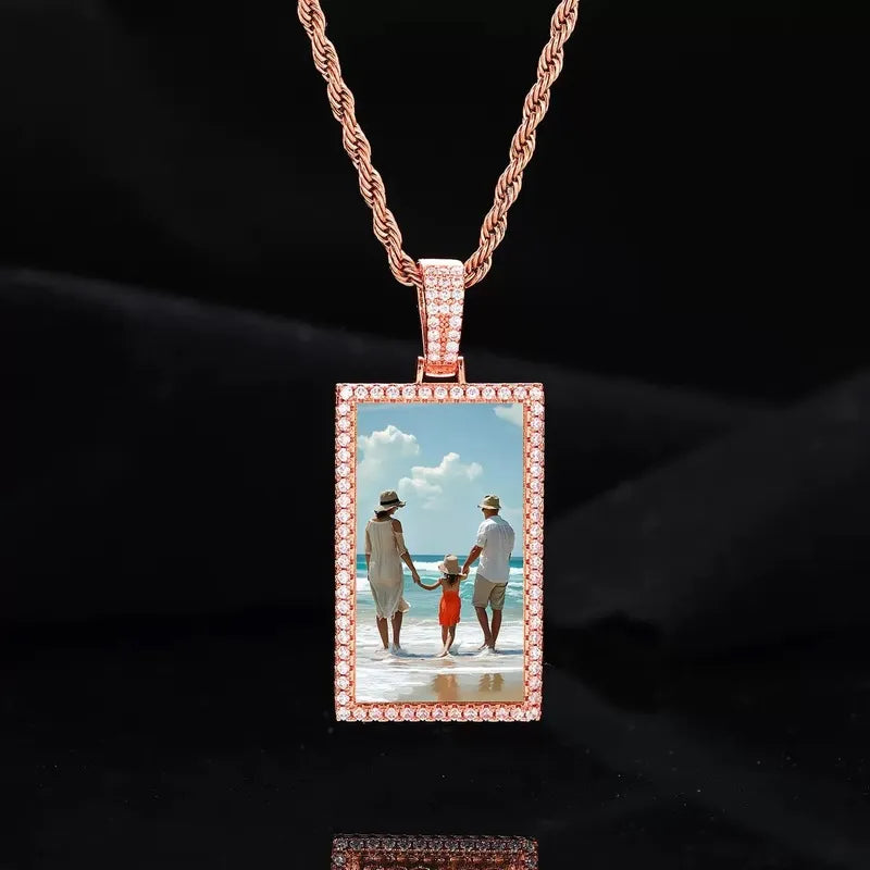 Custom Photo Rectangular Pendant - 25mm