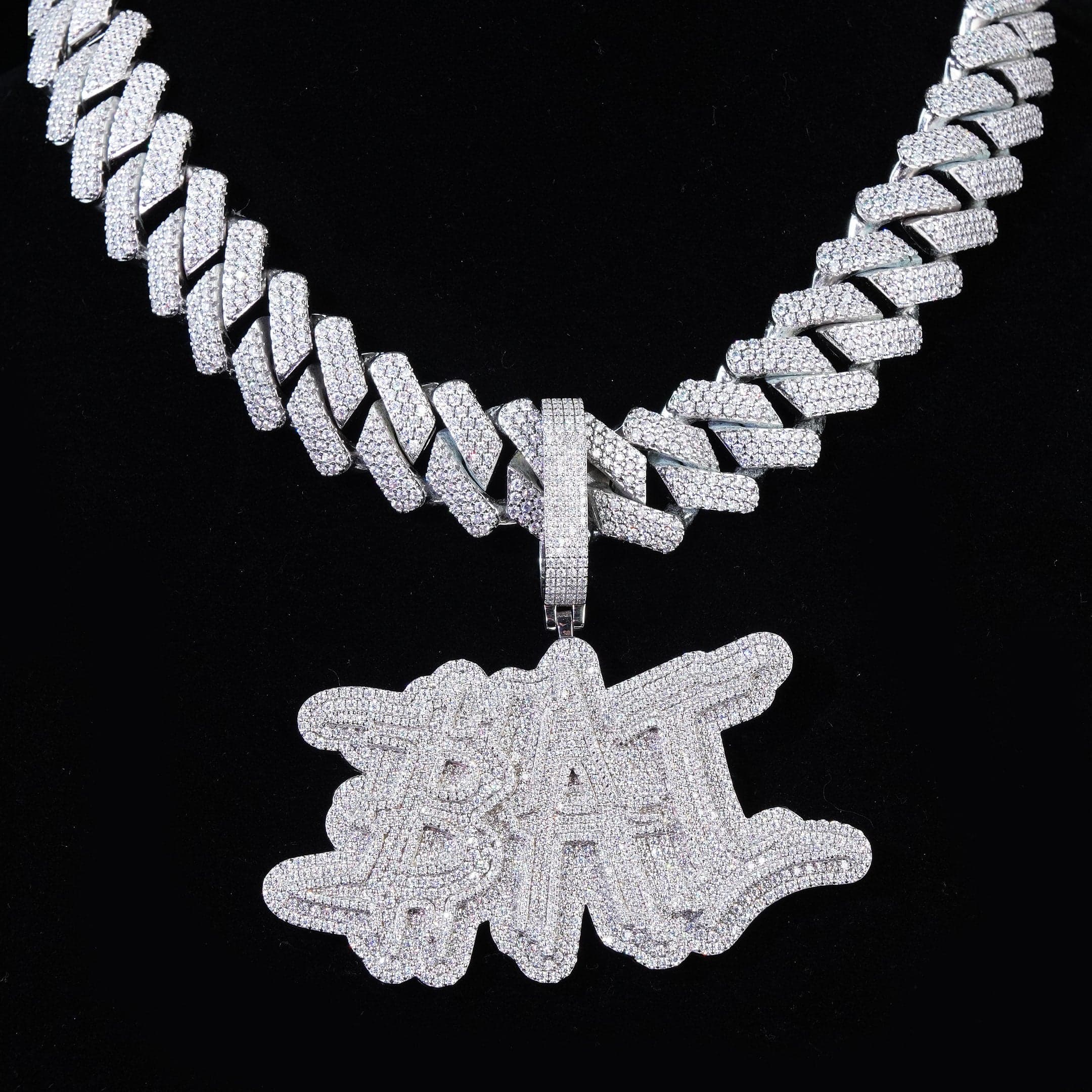 Custom Three Letter Pendant - TONGSHOP / Length:16 / Length:18