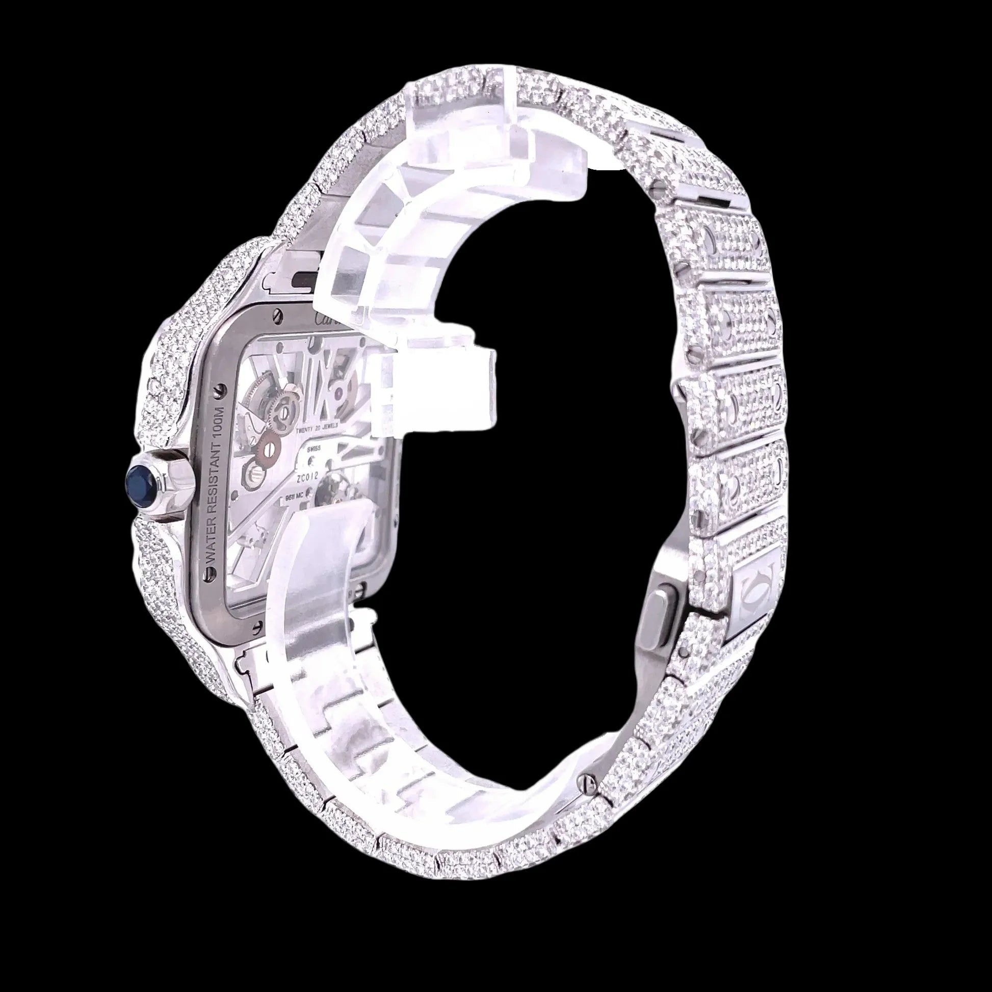 42MM Fully Iced Square Skeleton Watch Era®316 - TONGSHOP / WATCH /