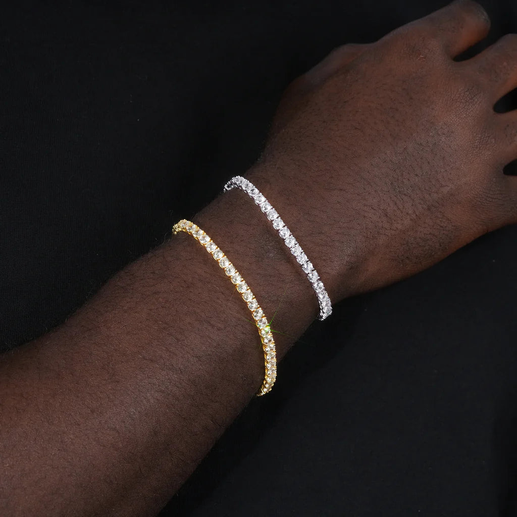 Official Limited 18K Gold-Plated 925 Sterling Silver AAA CZ Bracelet