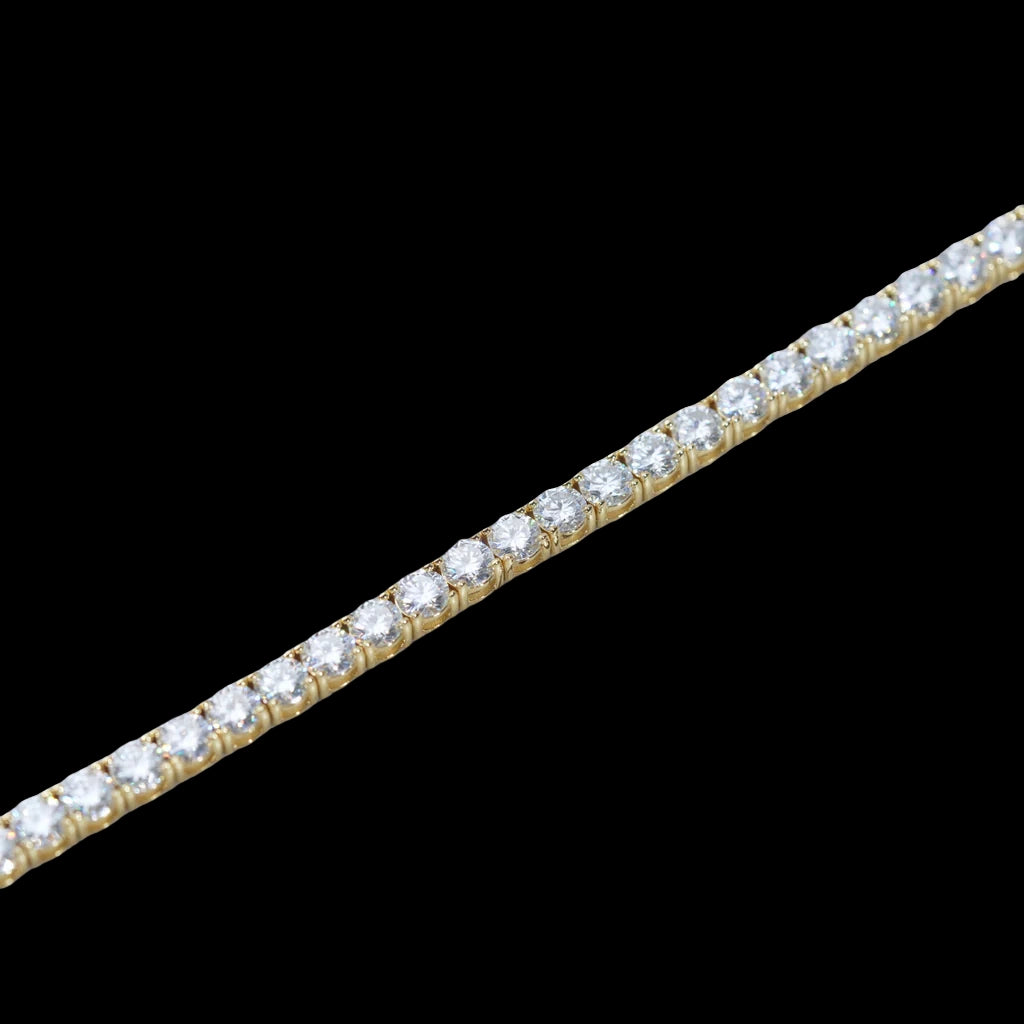 4MM 925S & VVS Moissanite Tennis Bracelet 18K Gold