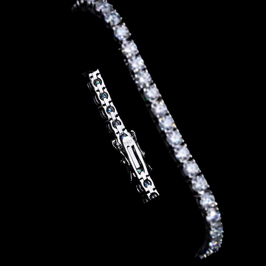 4MM 925S & VVS Moissanite Tennis Bracelet White Gold - TONGSHOP