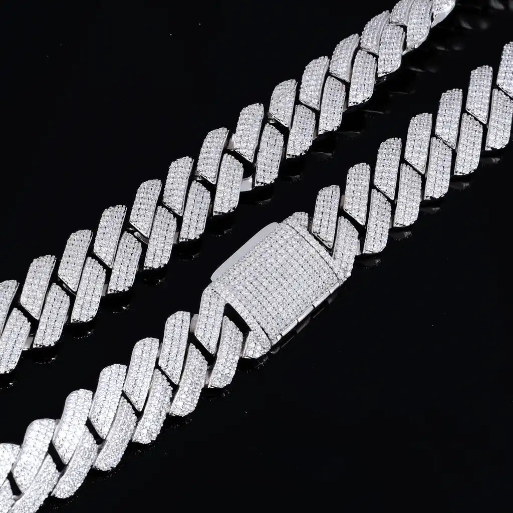 19mm Iced Prong Cuban Chain