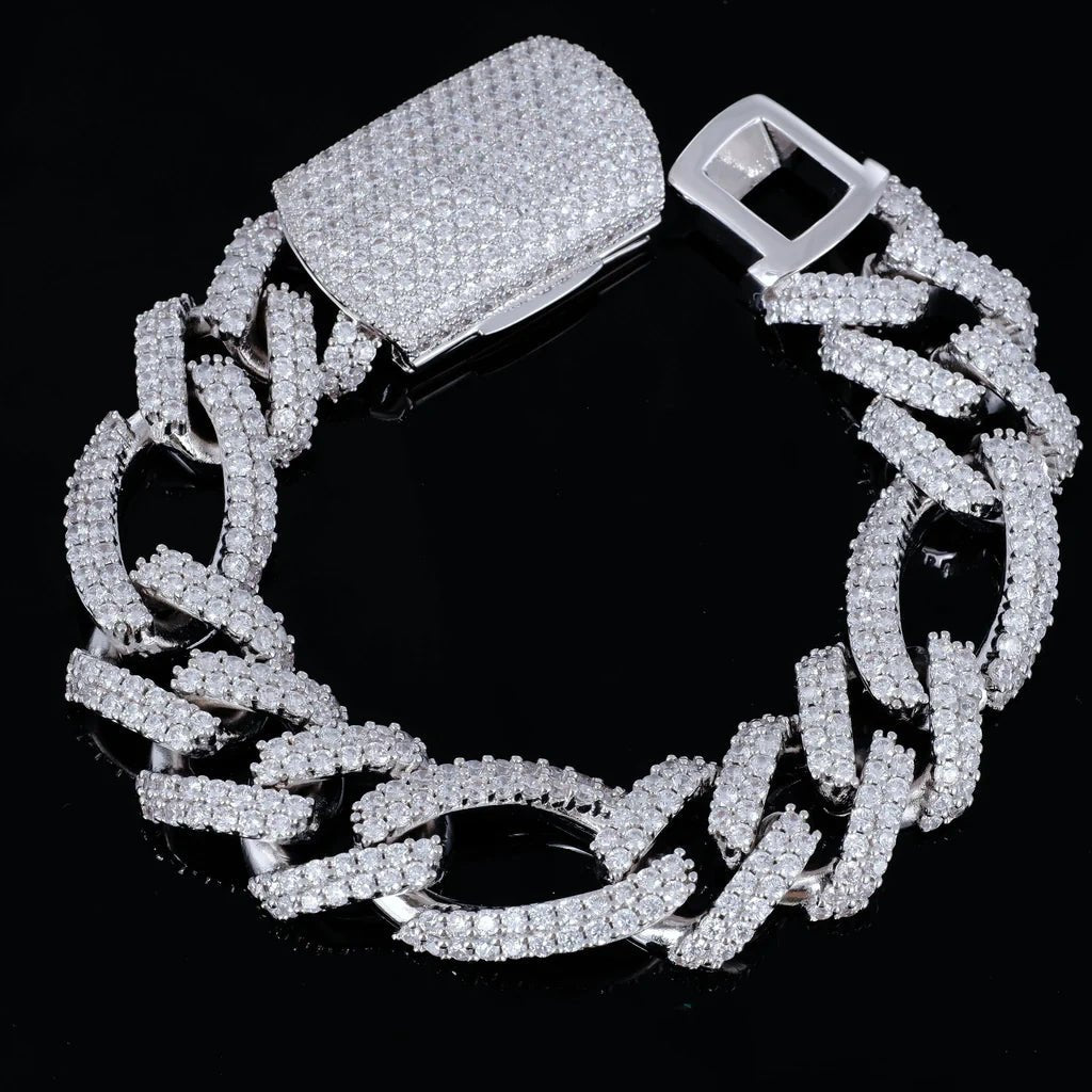 19mm Iced Figaro Bracelet - TONGSHOP / instagram / recommend