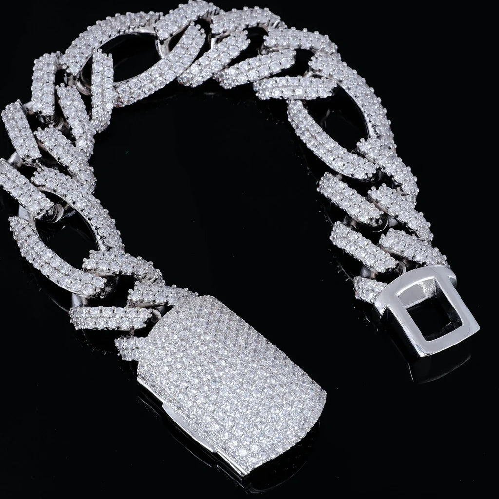 19mm Iced Figaro Bracelet