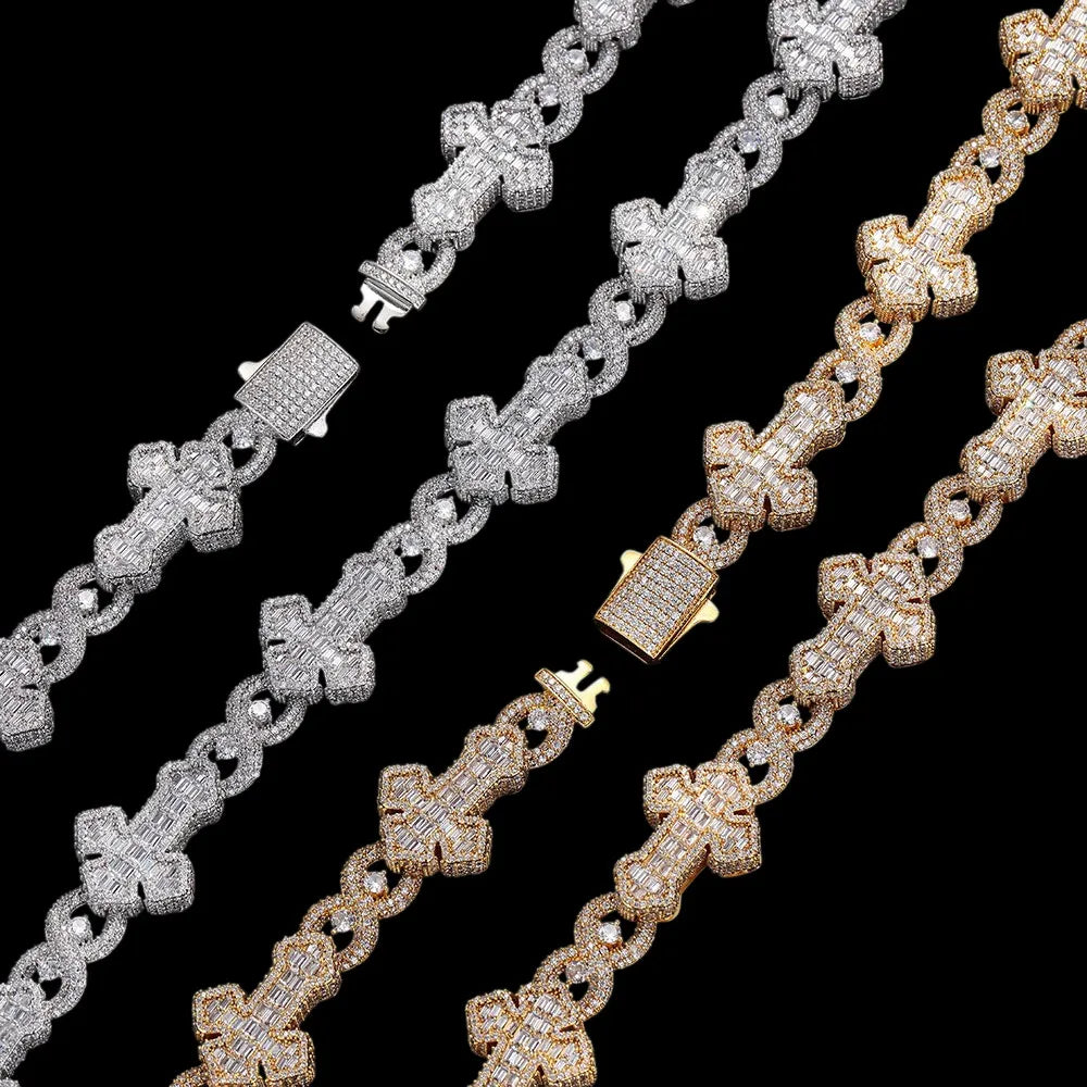 Diamond Cross Iced-Out Chain - 20mm