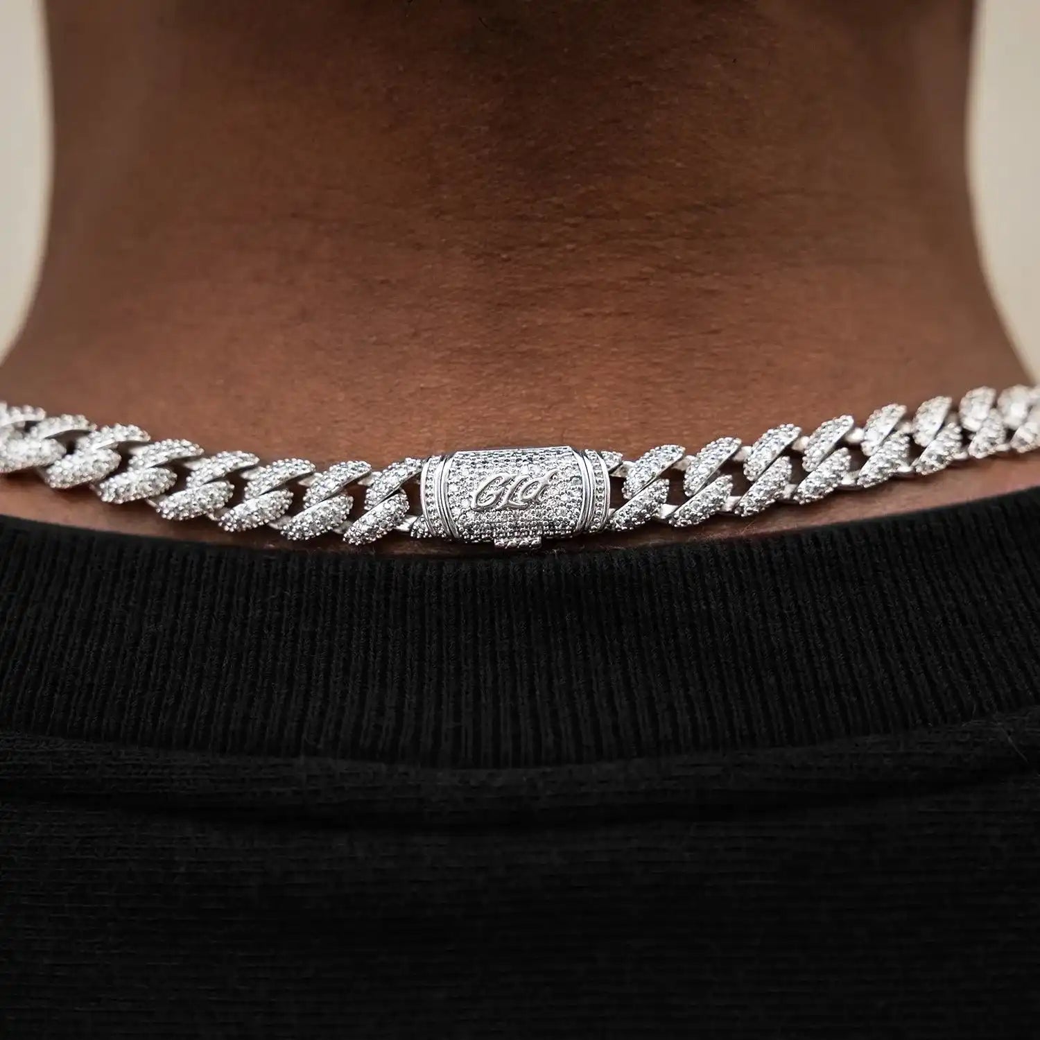Diamond Cuban Chain in White Gold - 8.5mm - TONGSHOP / Ayrel - Fav - LP / bogo - data - info - test