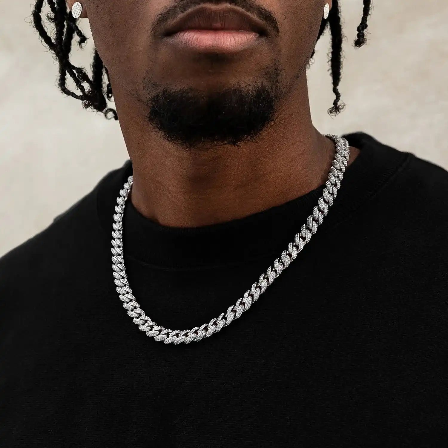 Diamond Cuban Chain in White Gold - 8.5mm - TONGSHOP / Ayrel - Fav - LP / bogo - data - info - test