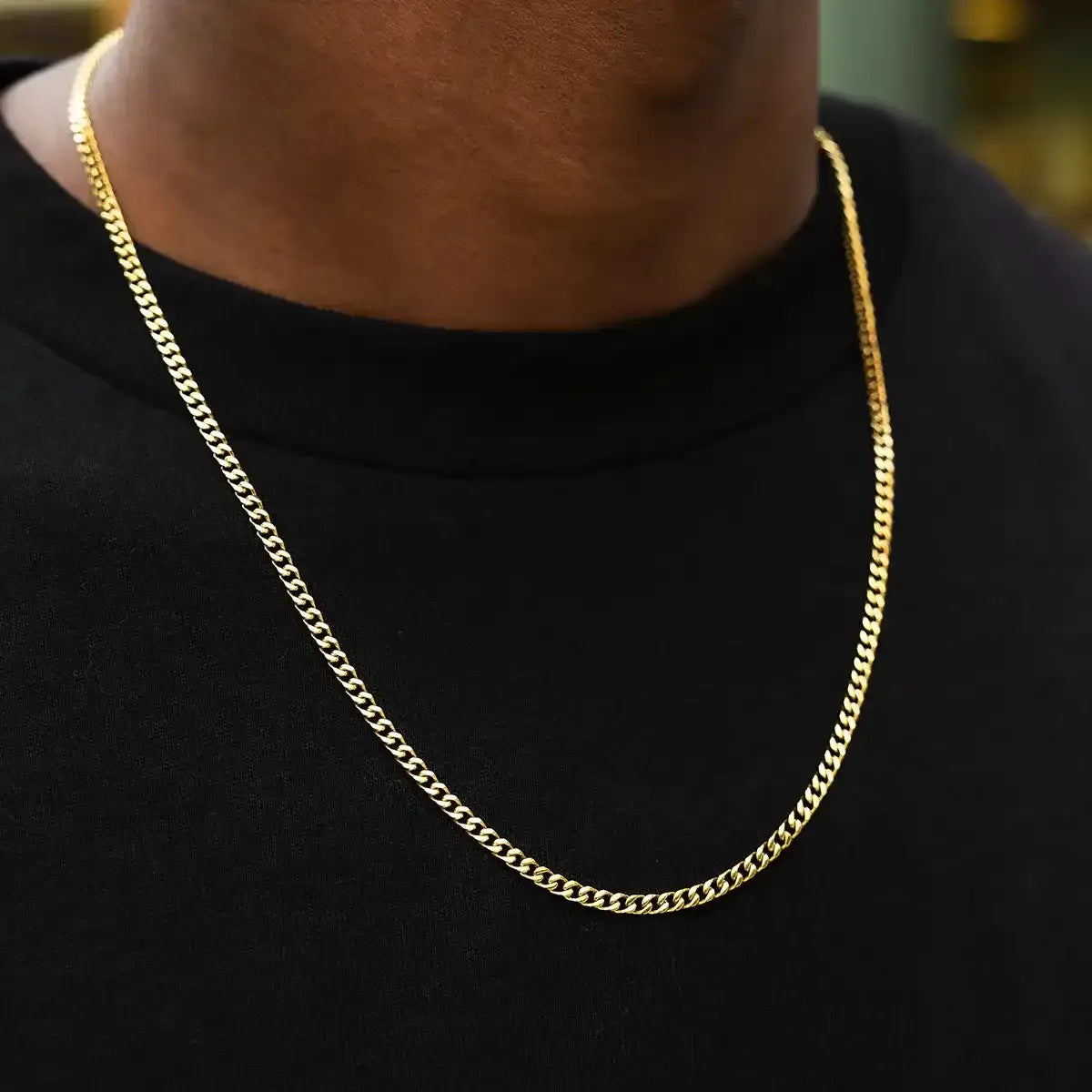Diamond Tennis Necklace in Yellow Gold- 3mm