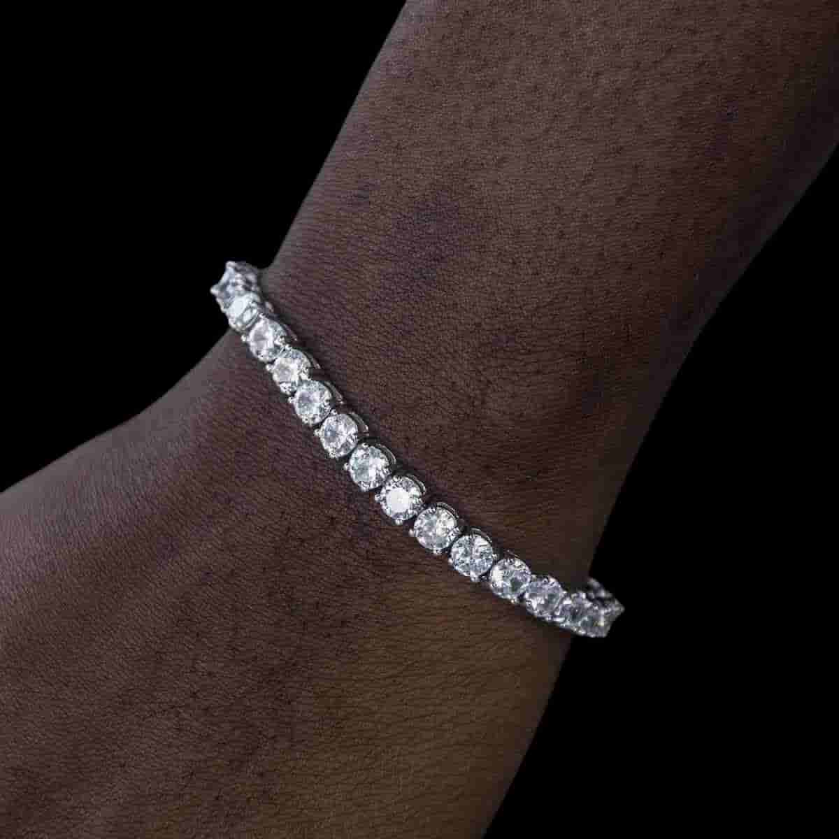 Diamond Tennis Bracelet in White Gold - 5mm - TONGSHOP / best sellers / bogo - data - info - test