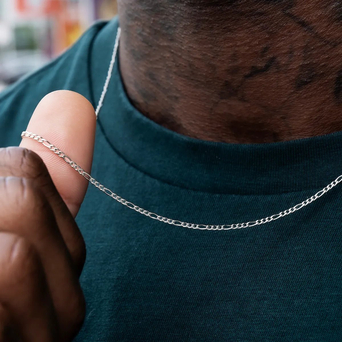 Figaro Chain in White Gold - 2mm - TONGSHOP / ab - price - original / bogo - data - info - test