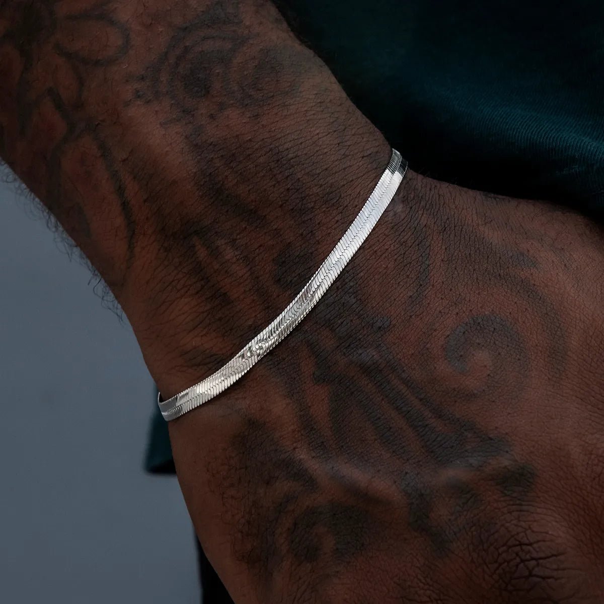 Herringbone Bracelet in White Gold - 4mm - TONGSHOP / ab - price - original / bogo - data - info - test