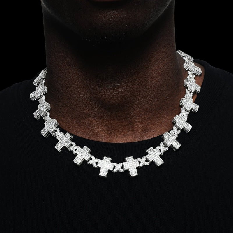 Ice Cross Cuban Chain - 18mm - TONGSHOP / Length:16 / Length:18