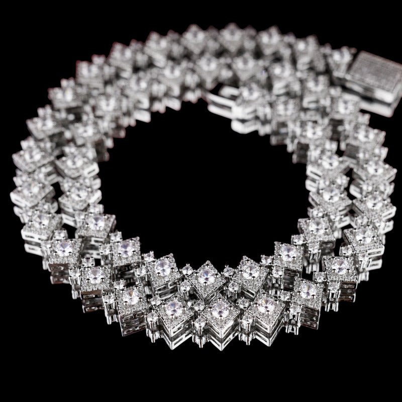 Ice Scale Chain In White Gold - TONGSHOP / Length:16 / Length:18