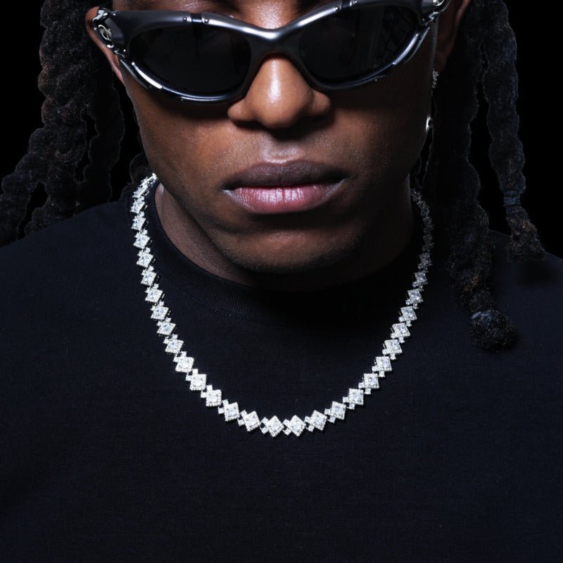 Ice Scale Chain In White Gold - TONGSHOP / Length:16 / Length:18