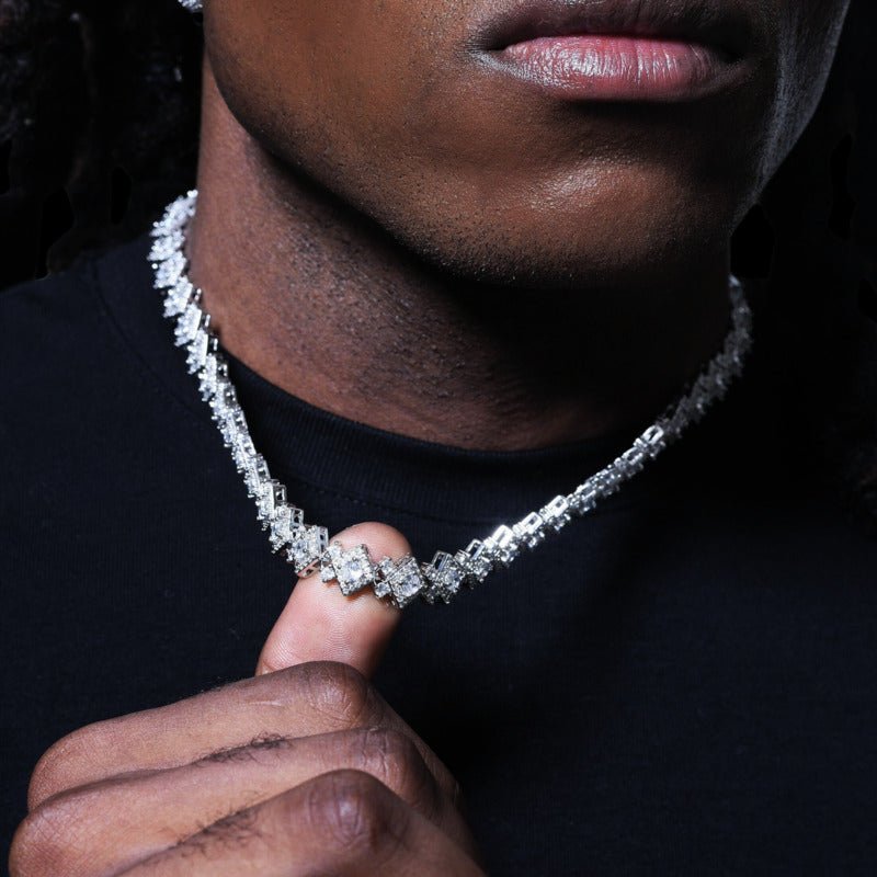 Ice Scale Chain In White Gold - TONGSHOP / Length:16 / Length:18