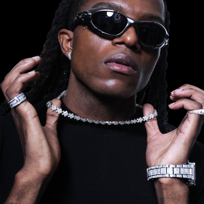 Ice Scale Chain In White Gold - TONGSHOP / Length:16 / Length:18