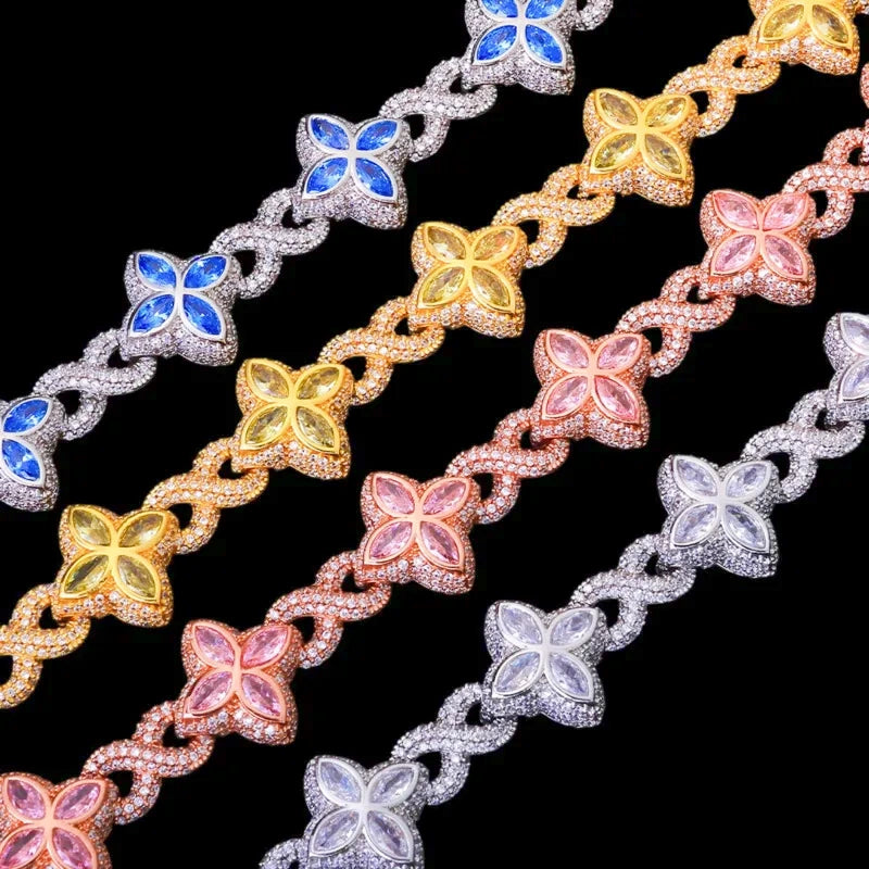 Ice Clover Chain in Rose Gold - 18mm