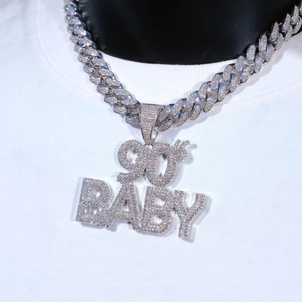 Iced 90's Baby Two - Layer Pendent - 46MM - TONGSHOP / Length:16 / Length:18