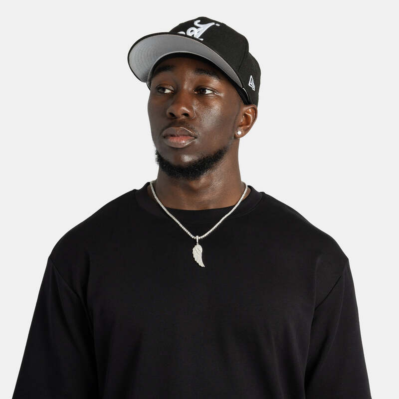 Iced Wing Pendant In White Gold - TONGSHOP / Length:16 / Length:18