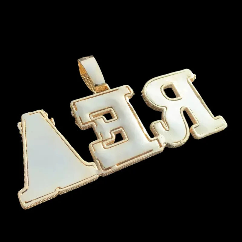 Large Custom Crown of Thorns Letter Pendant