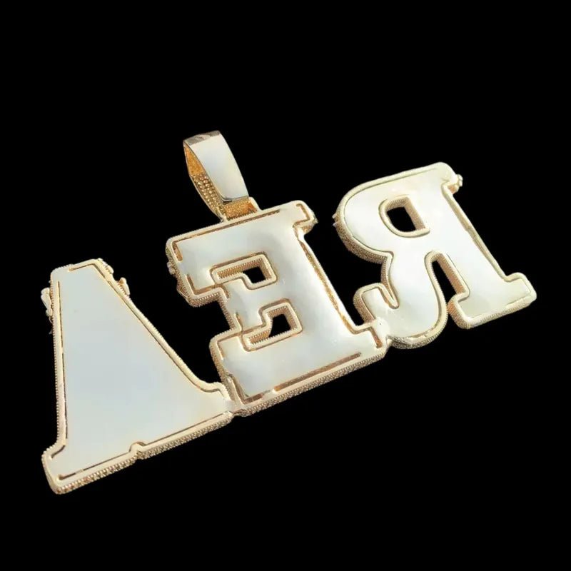 Large Custom Crown of Thorns Letter Pendant - TONGSHOP