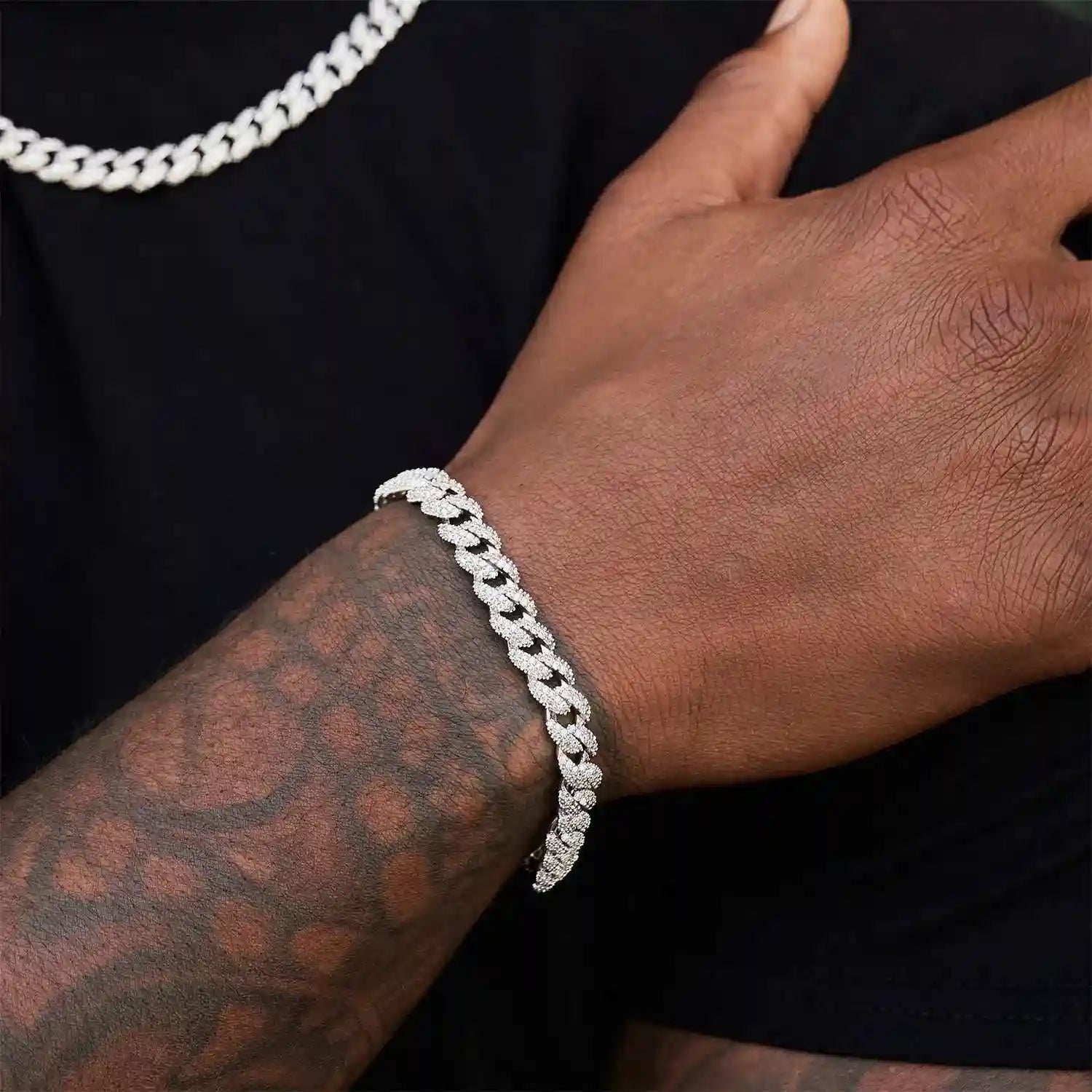 Link Bracelet in White Gold - 8.5mm - TONGSHOP / bogo - eligible - product / Bracelets