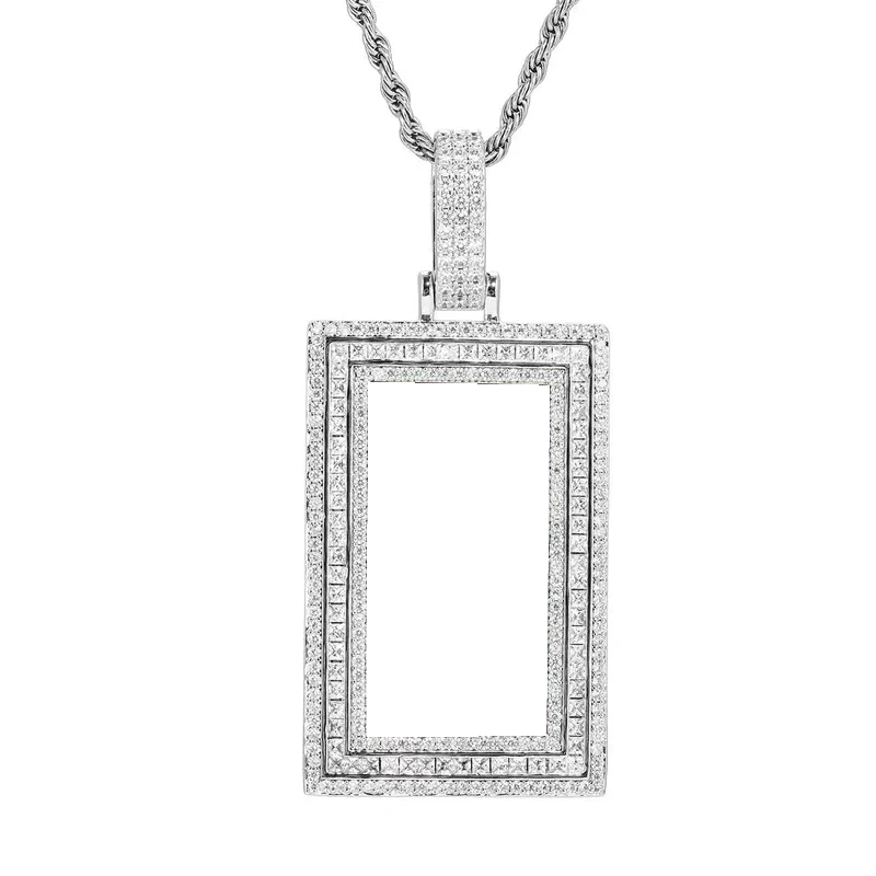 Memorial Custom Photo Rectangular Pendant - 43mm