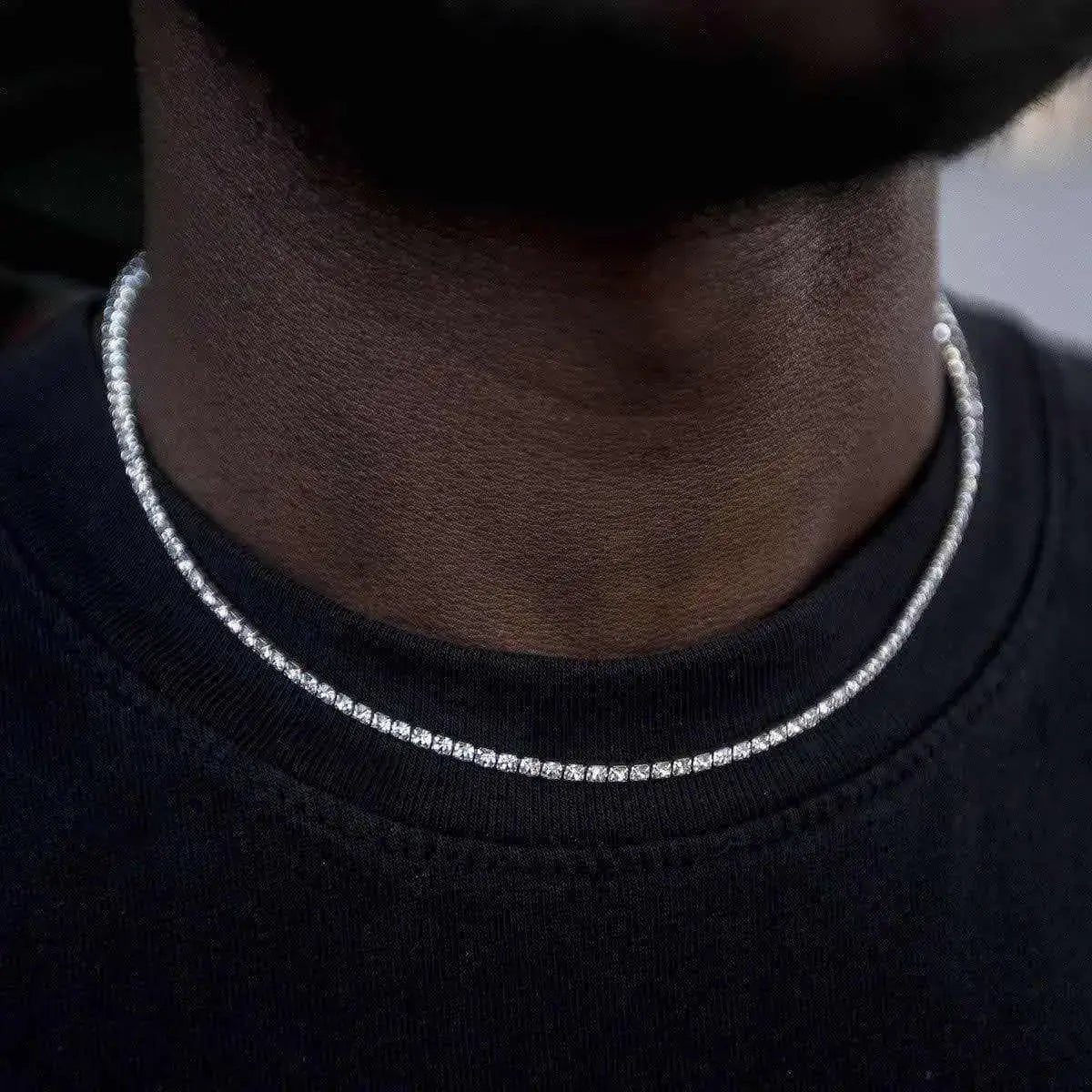 Micro Tennis Necklace in White Gold - TONGSHOP / 99 - bundles / ab - price - original