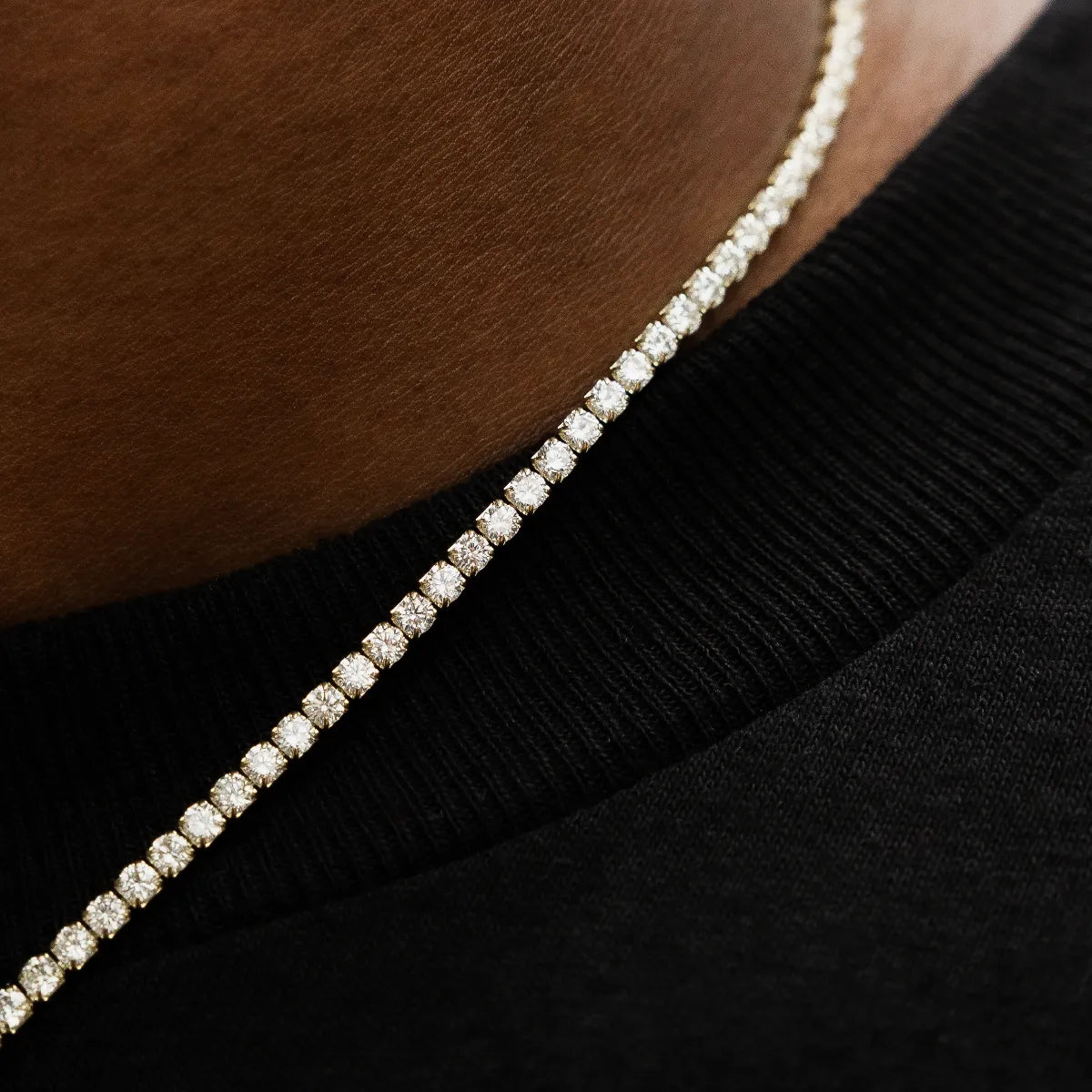 Micro Tennis Necklace in Yellow Gold - TONGSHOP / 99 - bundles / ab - price - original